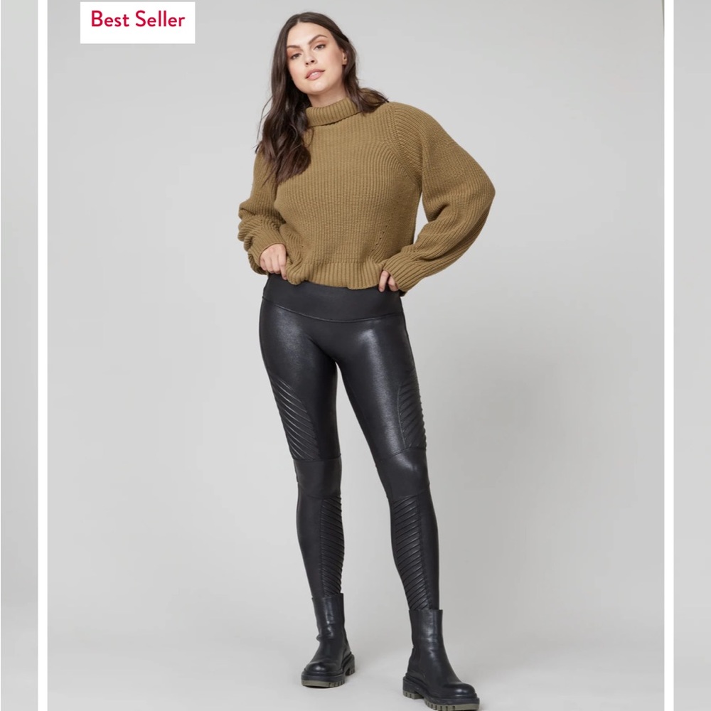 Spanx Faux Leather Moto Legging - Size M